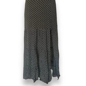 Abercrombie & Fitch (A&F) Black/White Maxi Skirt w/ Sexy Side Slit - Size Small